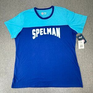 NEW! 4her By Carl‎ Banks T- Shirt XXL Blue Spelman College $35 Short Sleeve